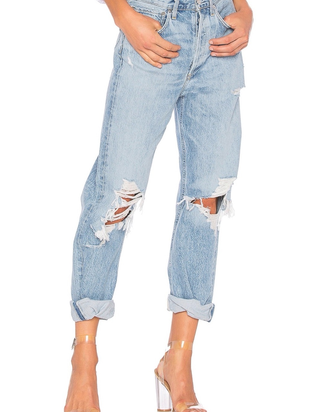 Agolde 90s Mid- Rise Loose Fit Jeans - Light Wash